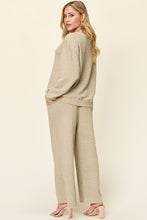 Load image into Gallery viewer, Double Take Full Size Texture Long Sleeve Top and Pants Set