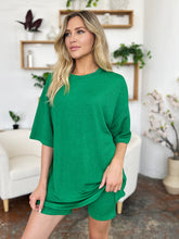 Load image into Gallery viewer, Double Take Full Size Texture Round Neck Drop Shoulder T-Shirt and Shorts Set