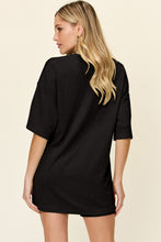 Load image into Gallery viewer, Double Take Full Size Texture Round Neck Drop Shoulder T-Shirt and Shorts Set