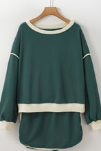 Load image into Gallery viewer, Contrast Trim Round Neck Top and Skort Set