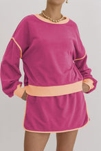 Load image into Gallery viewer, Contrast Trim Round Neck Top and Skort Set