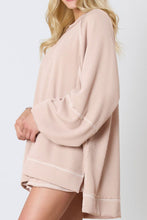 Load image into Gallery viewer, Texture Round Neck Long Sleeve Top and Skirt Set