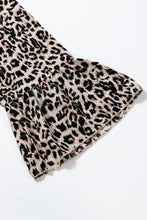 Load image into Gallery viewer, Leopard Notched Long Sleeve Maxi Dress