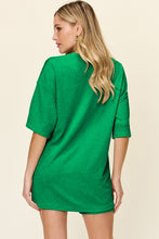 Load image into Gallery viewer, Double Take Full Size Texture Round Neck Drop Shoulder T-Shirt and Shorts Set