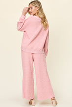 Load image into Gallery viewer, Double Take Full Size Texture Long Sleeve Top and Pants Set