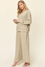 Load image into Gallery viewer, Double Take Full Size Texture Long Sleeve Top and Pants Set