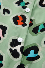 Load image into Gallery viewer, Leopard Collared Neck Top and Pants Set