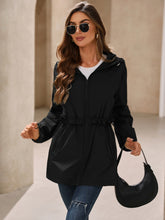 Load image into Gallery viewer, Zip Up Long Sleeve Hooded Jacket
