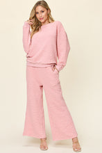 Load image into Gallery viewer, Double Take Full Size Texture Long Sleeve Top and Pants Set
