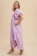 Load image into Gallery viewer, Annie Wear Floral Smock Detail Puff Sleeve Dress
