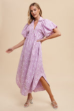 Load image into Gallery viewer, Annie Wear Floral Smock Detail Puff Sleeve Dress
