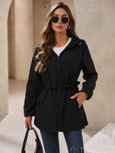 Load image into Gallery viewer, Zip Up Long Sleeve Hooded Jacket