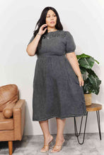 Load image into Gallery viewer, And The Why  Full Size Washed Chambray Midi Dress