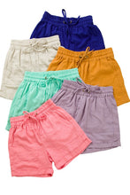 Load image into Gallery viewer, LINEN DRAWSTRING-WAIST SHORTS WITH POCKETS
