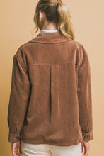 Load image into Gallery viewer, Love Tree Corduroy Button Up Jacket with Sherpa Inside

