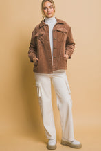 Load image into Gallery viewer, Love Tree Corduroy Button Up Jacket with Sherpa Inside
