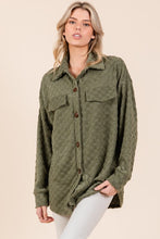 Load image into Gallery viewer, BOMBOM Checkered Button Down Dropped Shoulder Shacket
