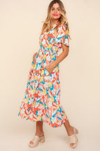 Load image into Gallery viewer, Haptics Full Size Tropical Floral Tiered Dress with Side Pockets
