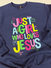 Load image into Gallery viewer, Girl Who Loves Jesus Sweatshirt
