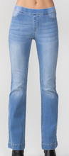 Load image into Gallery viewer, Light Denim Pull-On Flares

