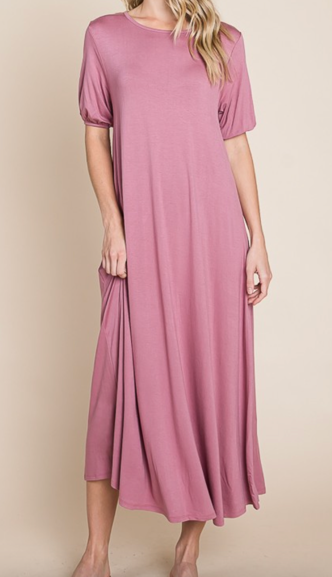 Light Plum Flowy Maxi Dress