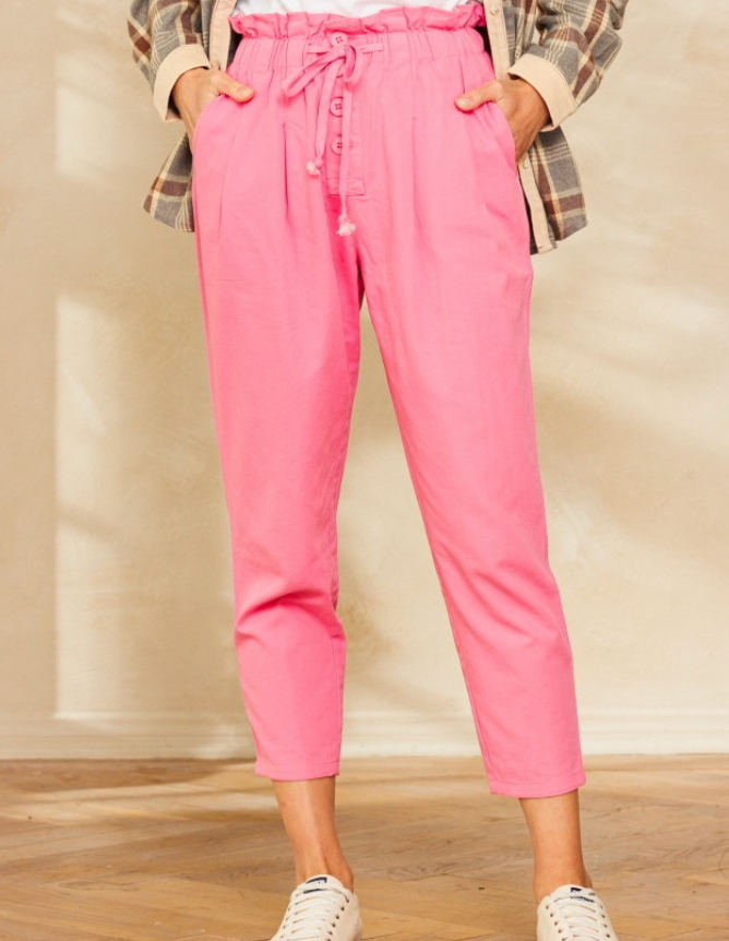 Solid Drawstring Pants