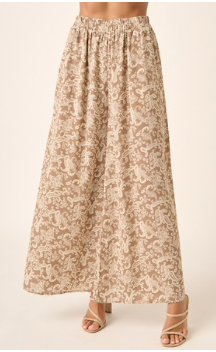 Paisley Print Wide Leg Pants