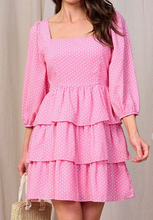 Load image into Gallery viewer, Pink Polka Dot Ruffle Dress
