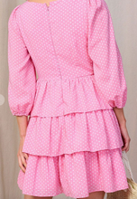 Load image into Gallery viewer, Pink Polka Dot Ruffle Dress
