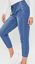 Load image into Gallery viewer, Soft Crop Denim Joggers
