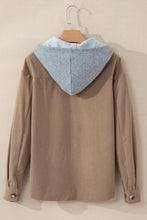 Load image into Gallery viewer, Drawstring Button Up Long Sleeve Hooded Jacket
