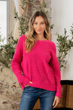 Load image into Gallery viewer, Sew In Love Full Size Openwork Twisted Back Dropped Shoulder Sweater
