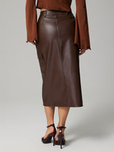 Load image into Gallery viewer, Slit Midi Skirt with Pockets
