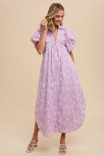 Load image into Gallery viewer, Annie Wear Floral Smock Detail Puff Sleeve Dress

