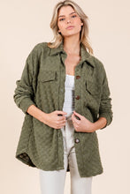 Load image into Gallery viewer, BOMBOM Checkered Button Down Dropped Shoulder Shacket
