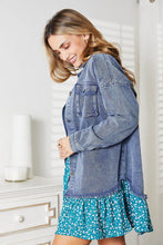 Load image into Gallery viewer, HEYSON Full Size Mineral-Washed Button-Down Denim Jacket
