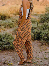 Load image into Gallery viewer, Full Size Printed V-Neck Sleeveless Jumpsuit
